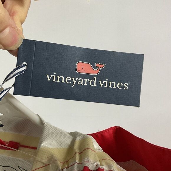 NWT Vineyard Vines Boys Beacon Full Zip Hooded Jacket In Parade Red Size Large - Picture 14 of 16